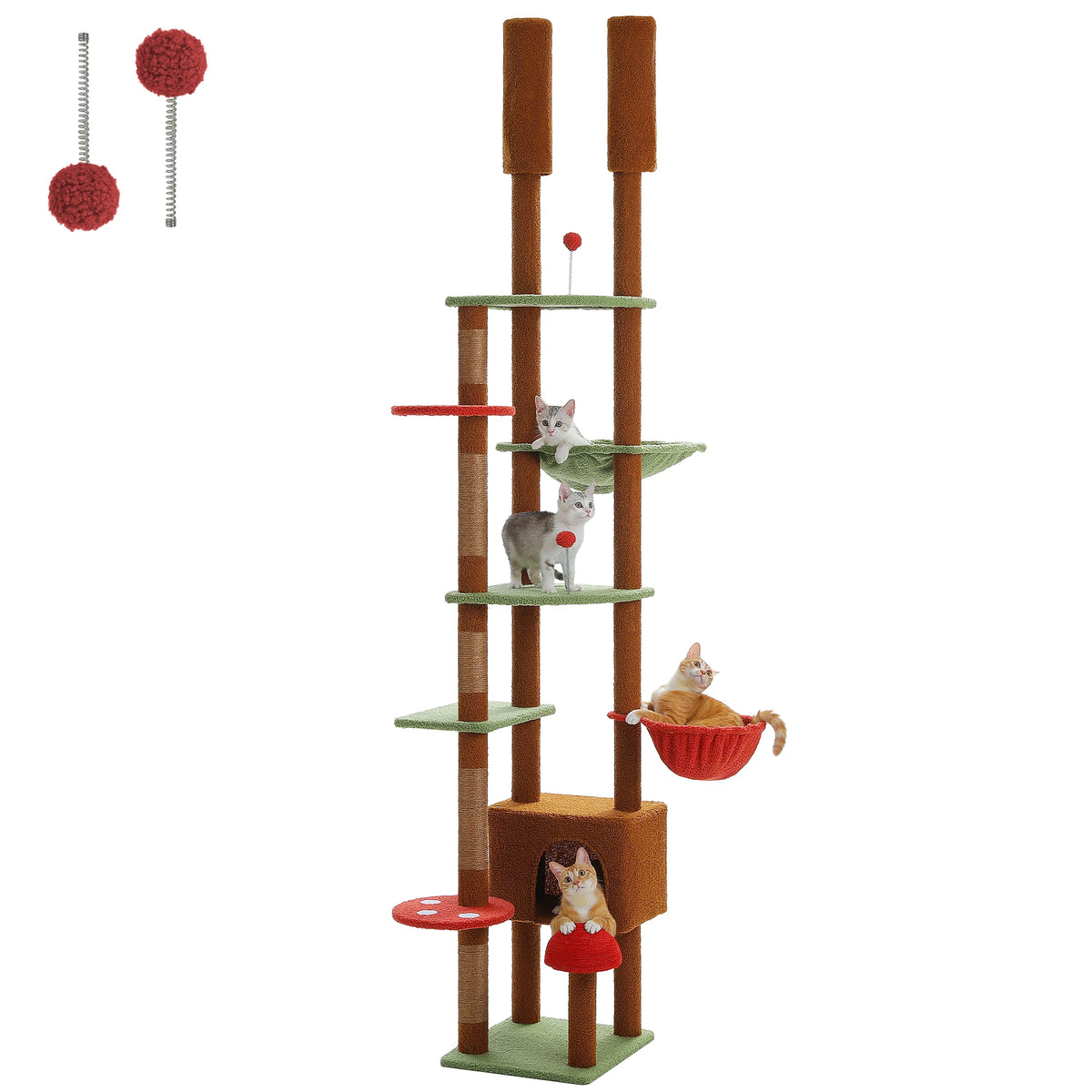 Cat Tree Floor To Ceiling Tower Adjustable