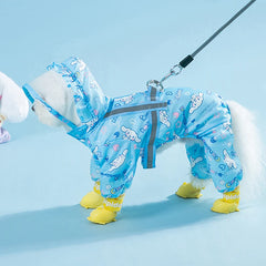 Cinnamoroll Pet Raincoat Waterproof Hood Rain Jacket