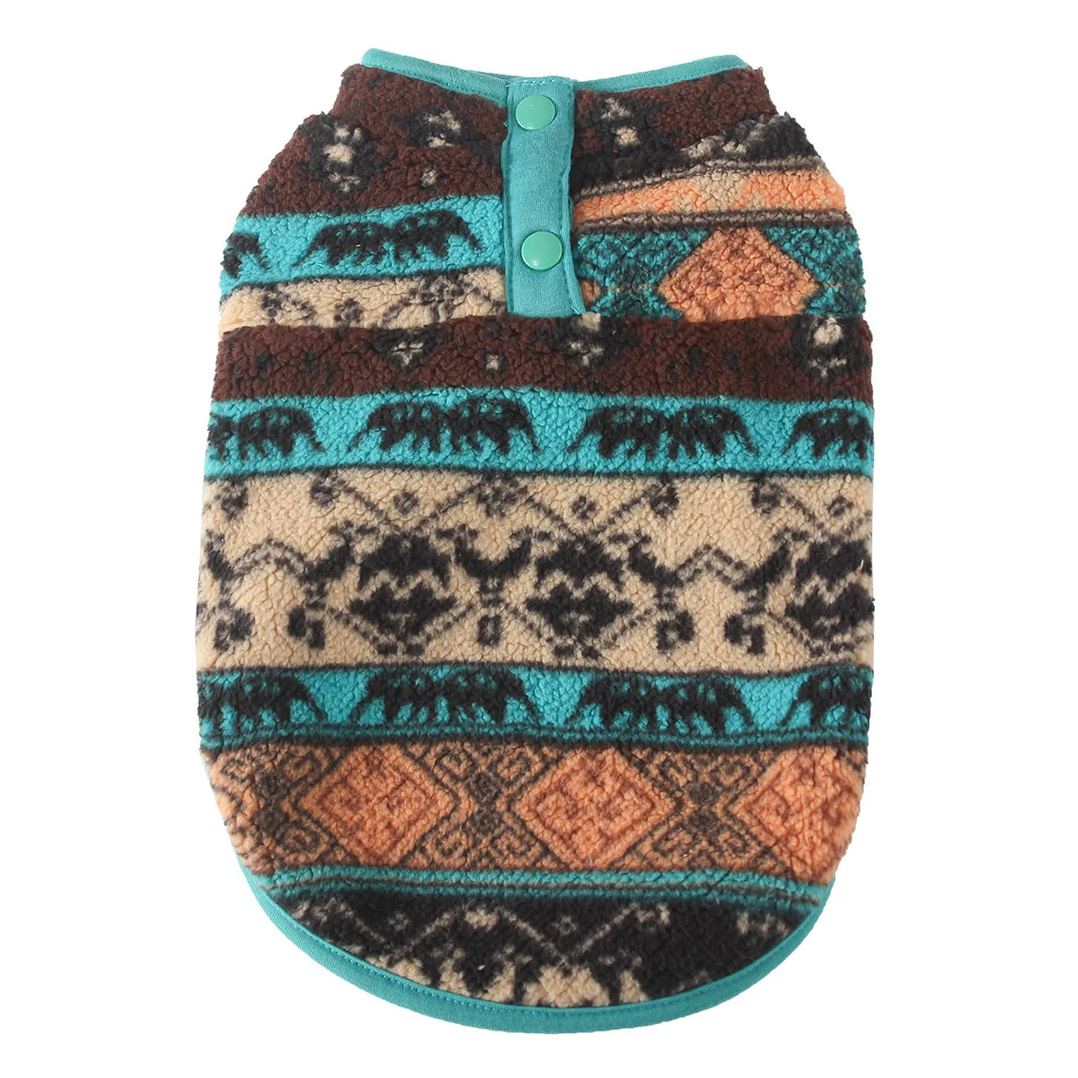 Fleece Dog Print For Warm Hoodies Suit