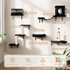 7-In-1 Wall Mounted Cat Climber Set