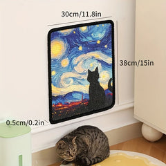 Durable Wall-Mounted Cat Scratching Post Mat Stitched