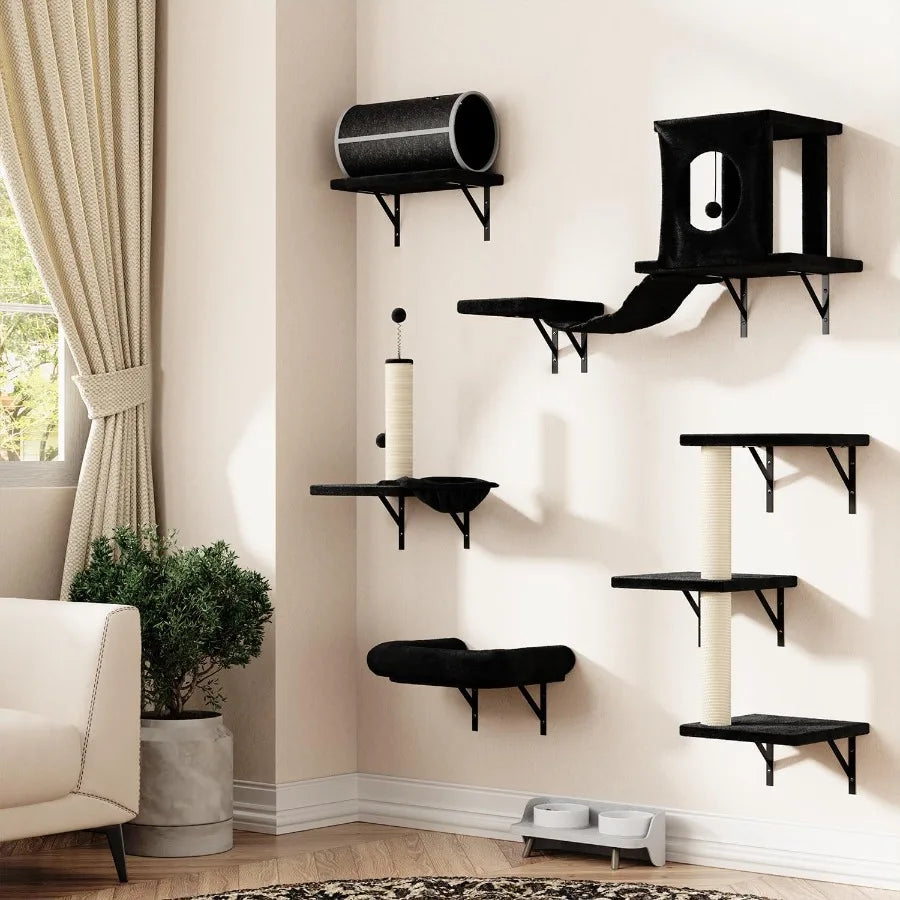 7-In-1 Wall Mounted Cat Climber Set