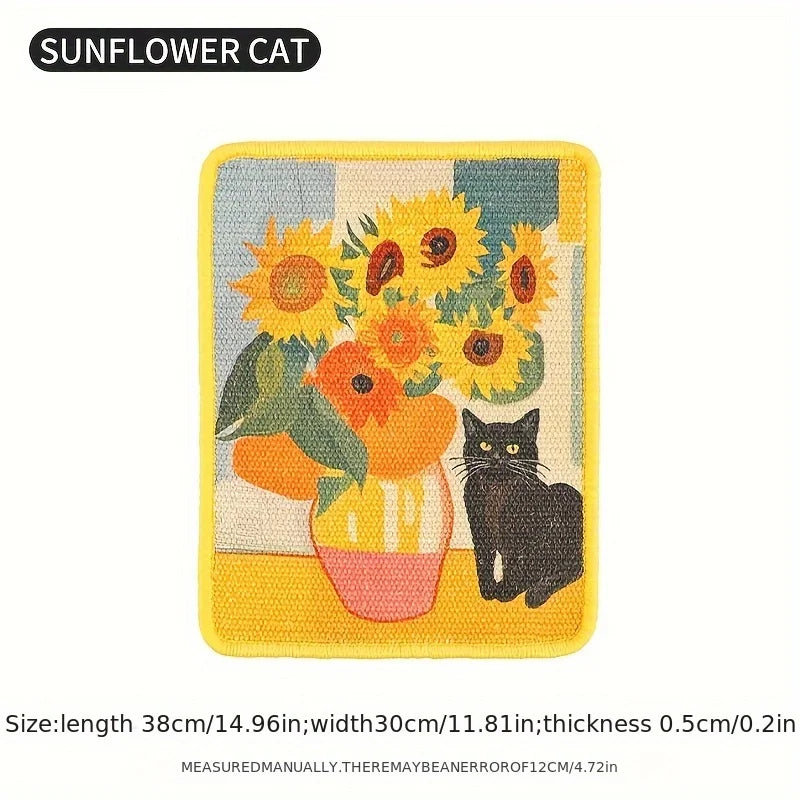 Durable Wall-Mounted Cat Scratching Post Mat Stitched