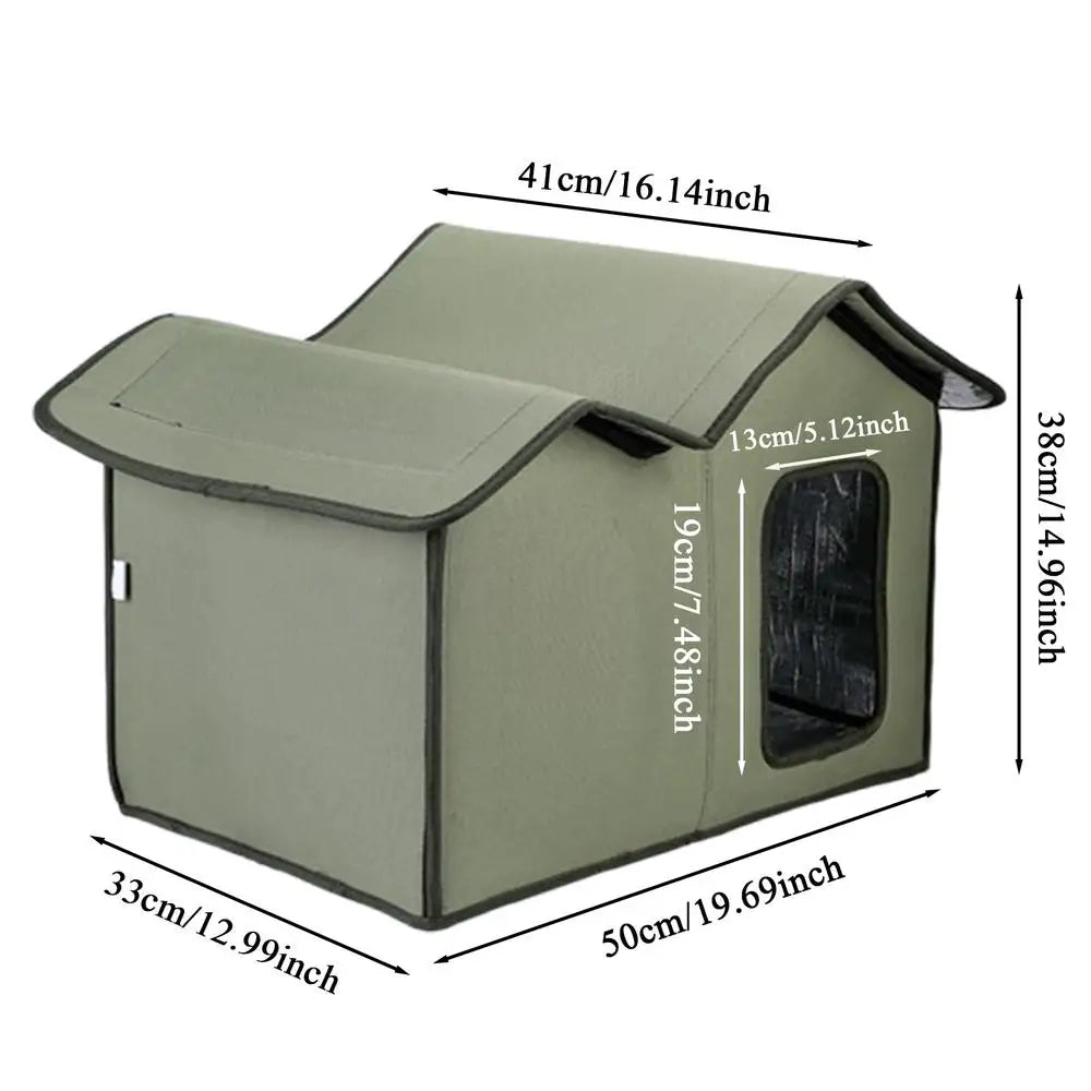 Cat Outdoor House Large Insulated Shelter Waterproof