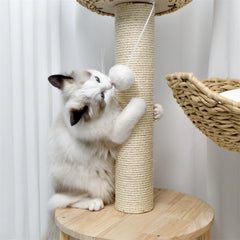 3-Tier Cat Tree Padded Plush Napping Perches