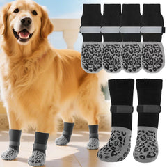 Dog Socks Outdoor Waterproof Shoes Anti-Scratch Adjustable