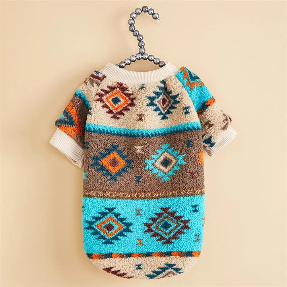 Totems Print Puppy Dog Sweater For Small