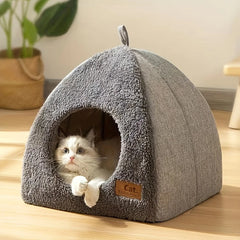 1Pc Cozy Semi-Enclosed Cat Bed Dogs/Cats Pet