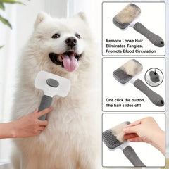 2-In-1 Pet Grooming Brush Massaging Deshedder