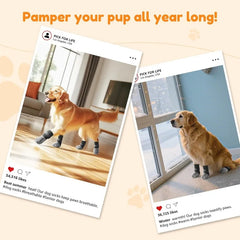 Dog Socks Outdoor Waterproof Shoes Anti-Scratch Adjustable