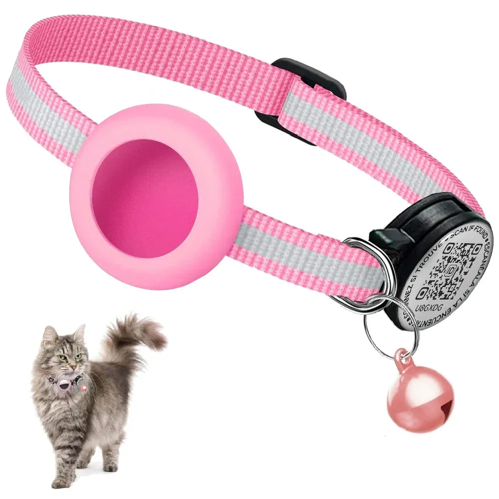 Gps Tracker Cat Collar With Qr Name