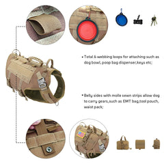 Tactical Dog Harness Military No Pull Pet