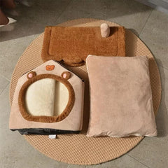 Folding Houses Removable Washable Cat Puppy Cave