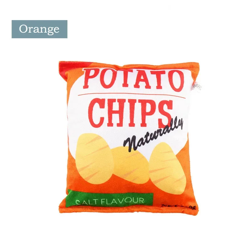 Funny Dog Toys Crisps Plush Filled Pets