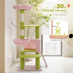 Flower Cat Tree, Multi-Level Tower With Sisal