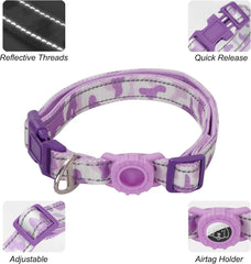 Dog Leash And Collar Set With Airtag