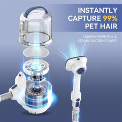 Yinole P50 Dog Grooming Vacuum, With Clippers,Deshedding