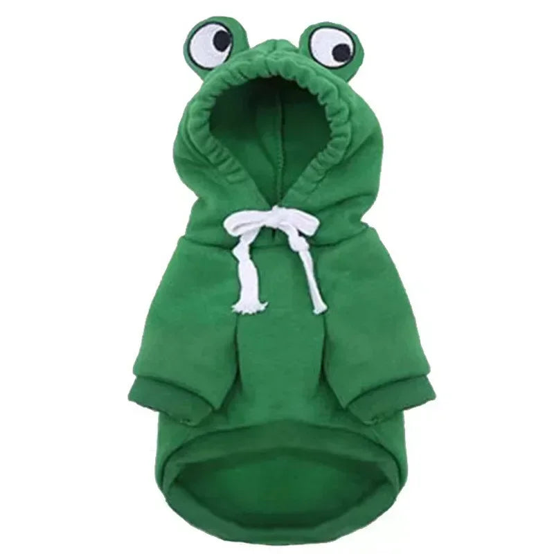 Dog Frog Shape Hoodies Pet Cat Coats