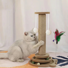 Tall Sisal Cat Scratching Post With Hanging
