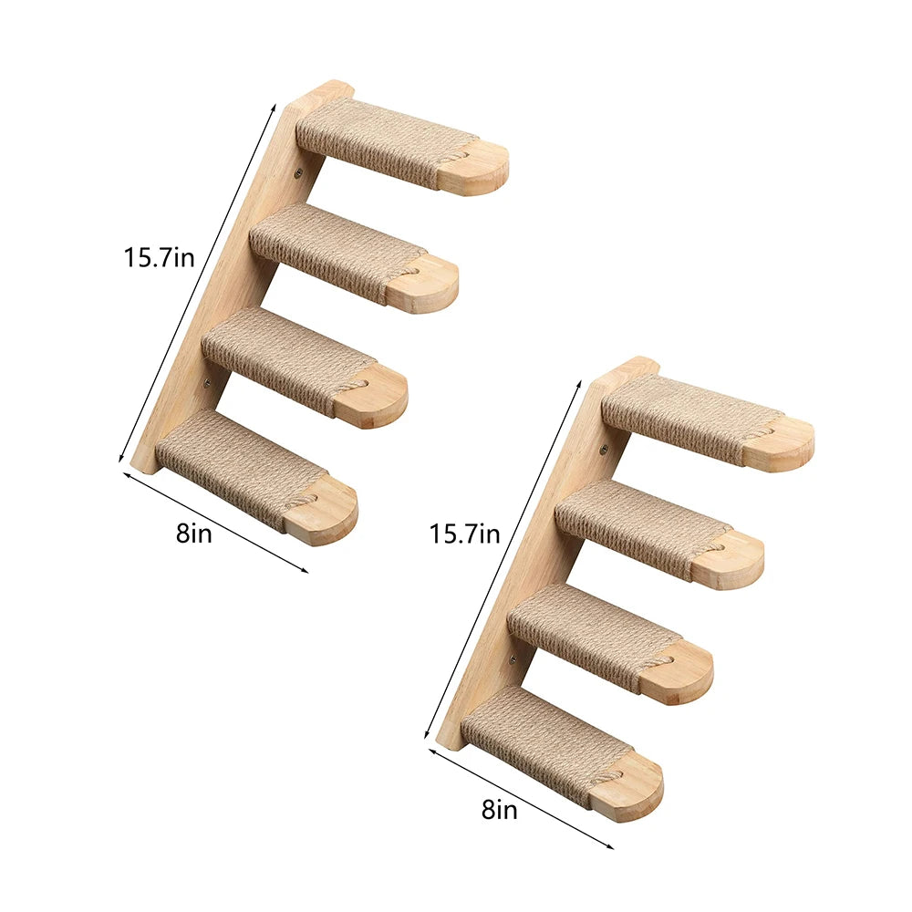 39.4In Wall-Mounted Cat Roped Bridge For Indoor