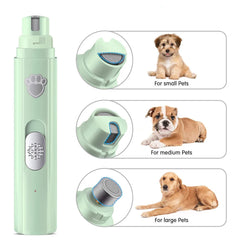 Electric Dog Nail Grinder USB Rechargeable LED