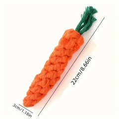 3Pcs Carrot-Shaped Dog Chew Toys Durable Polyester