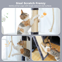 Multi-Level Cat Tree Tower With Sisal Scratching