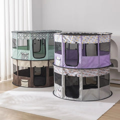 Foldable Mesh Ventilated Circular Cat Nest Outdoor/Indoor
